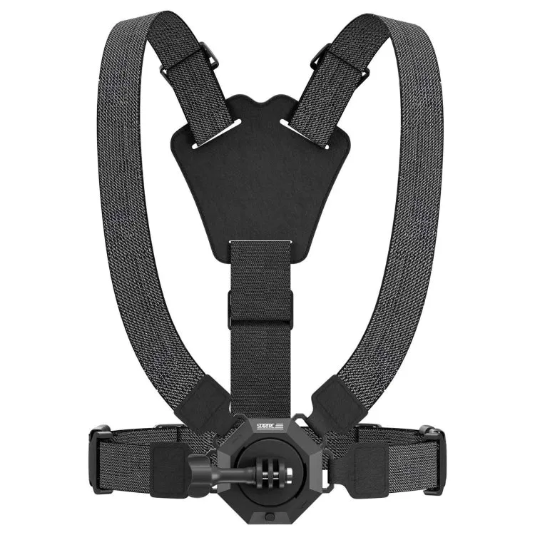 STARTRC Action Camera Magnetic Quick Release Bracket POV View Chest Strap(Black)