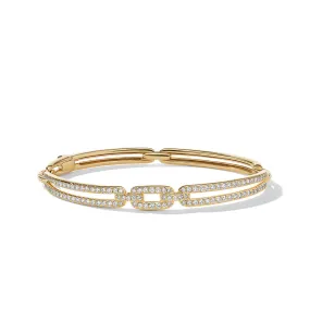 Stax Linked Bracelet in 18K Yellow Gold with Pave Diamond