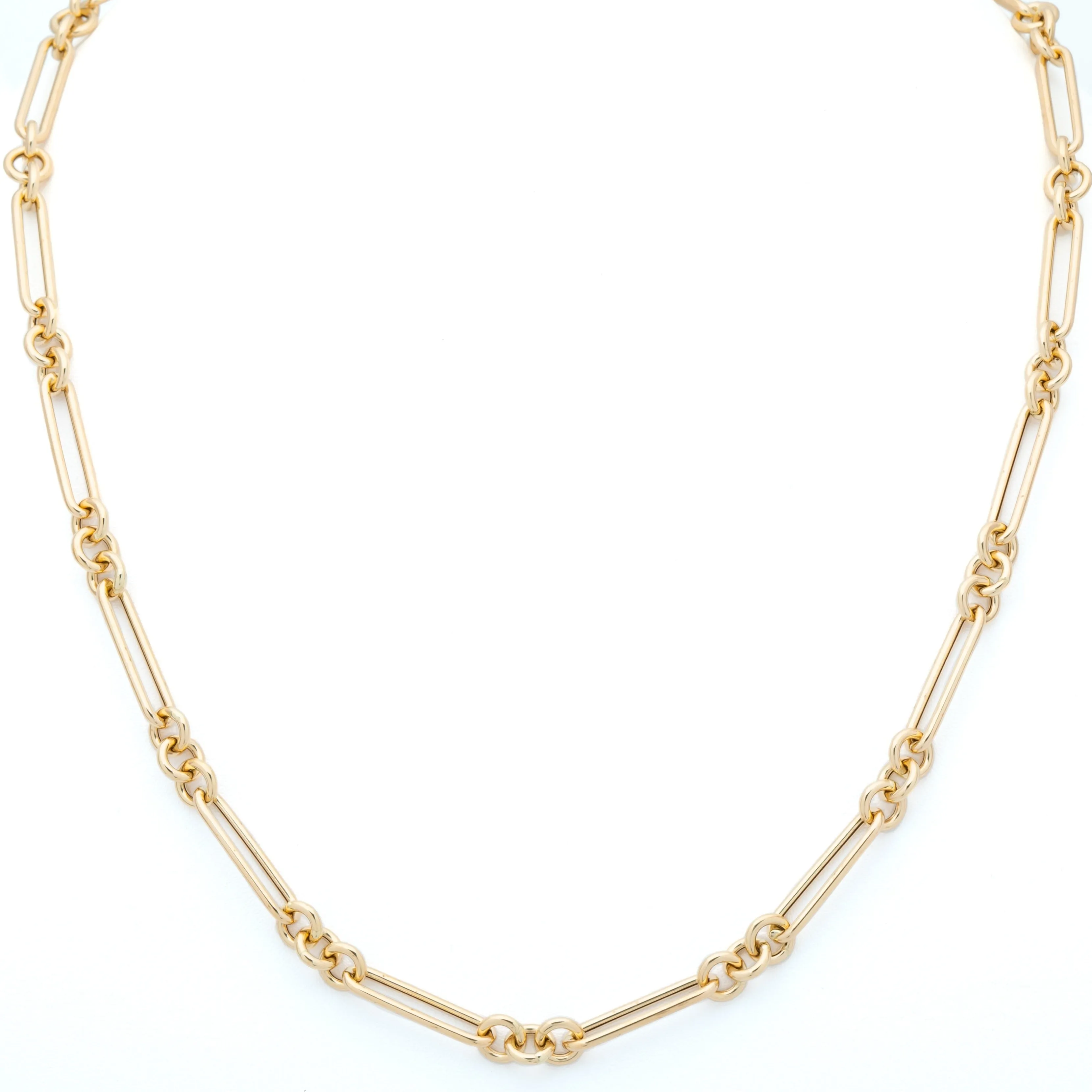 Stephanie Windsor 14k Trombone Link Chain Necklace