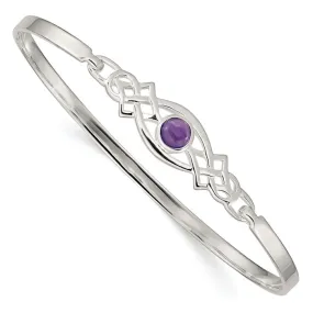 Sterling Silver Amethyst Bangle Bracelet