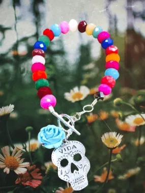 Sugar Skull Dulce Gemstone Bracelet