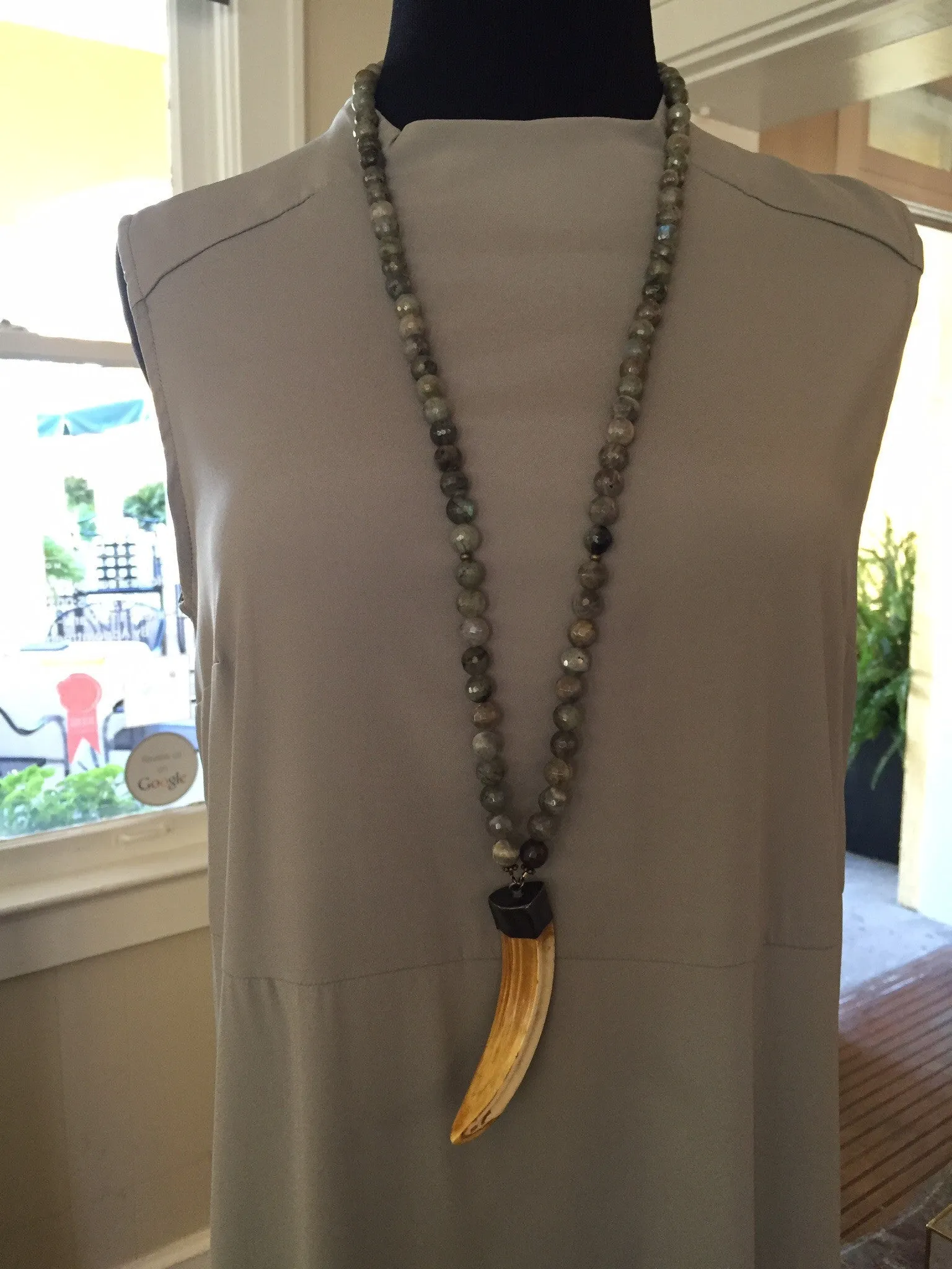 T. Marie Labradorite and Boars tooth Necklace