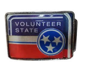 Tennessee Tri-Star License Plate Belt Buckle