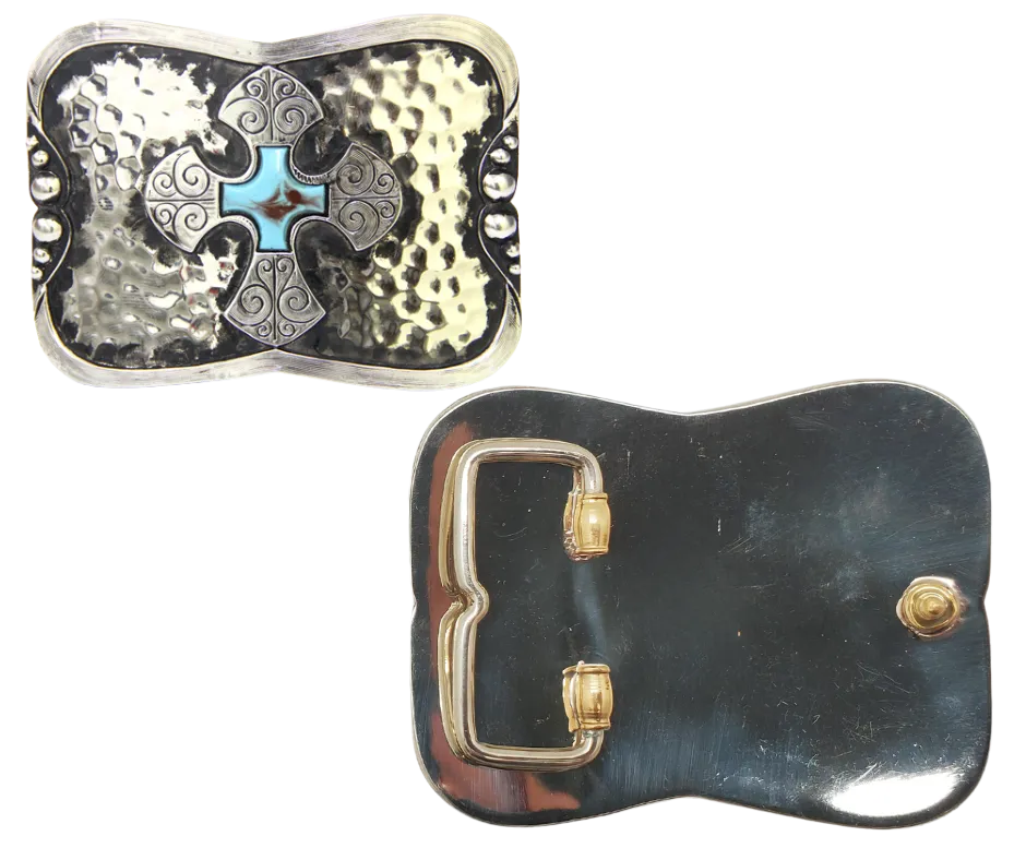 The "Hammered Cross" Belt Buckle