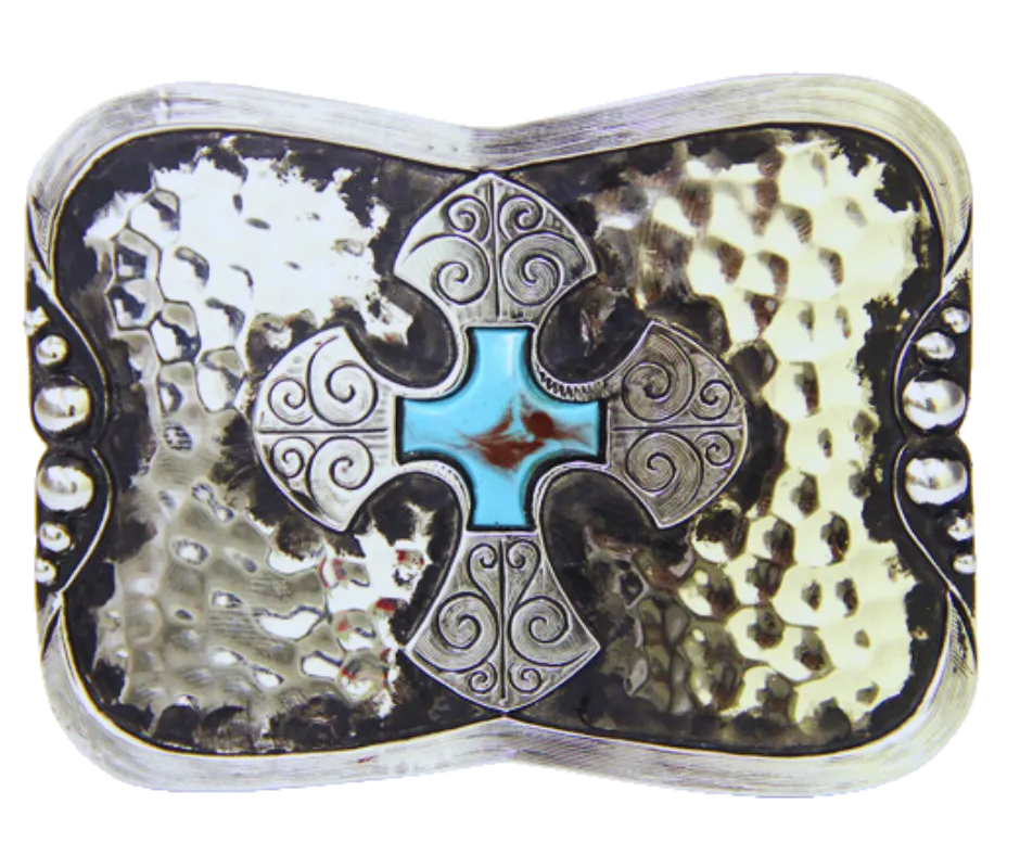 The "Hammered Cross" Belt Buckle