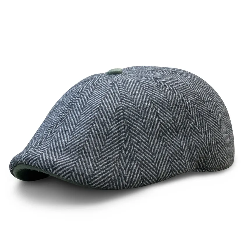 The Shamrock Peaky Boston Scally Cap - Grey Herringbone