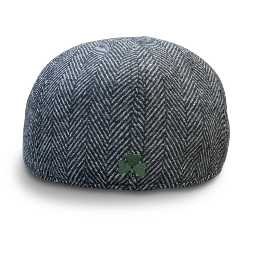 The Shamrock Peaky Boston Scally Cap - Grey Herringbone