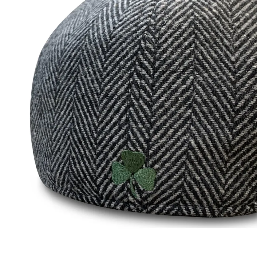 The Shamrock Peaky Boston Scally Cap - Grey Herringbone