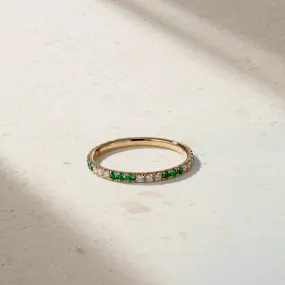 Thread Emerald and Diamond Ring