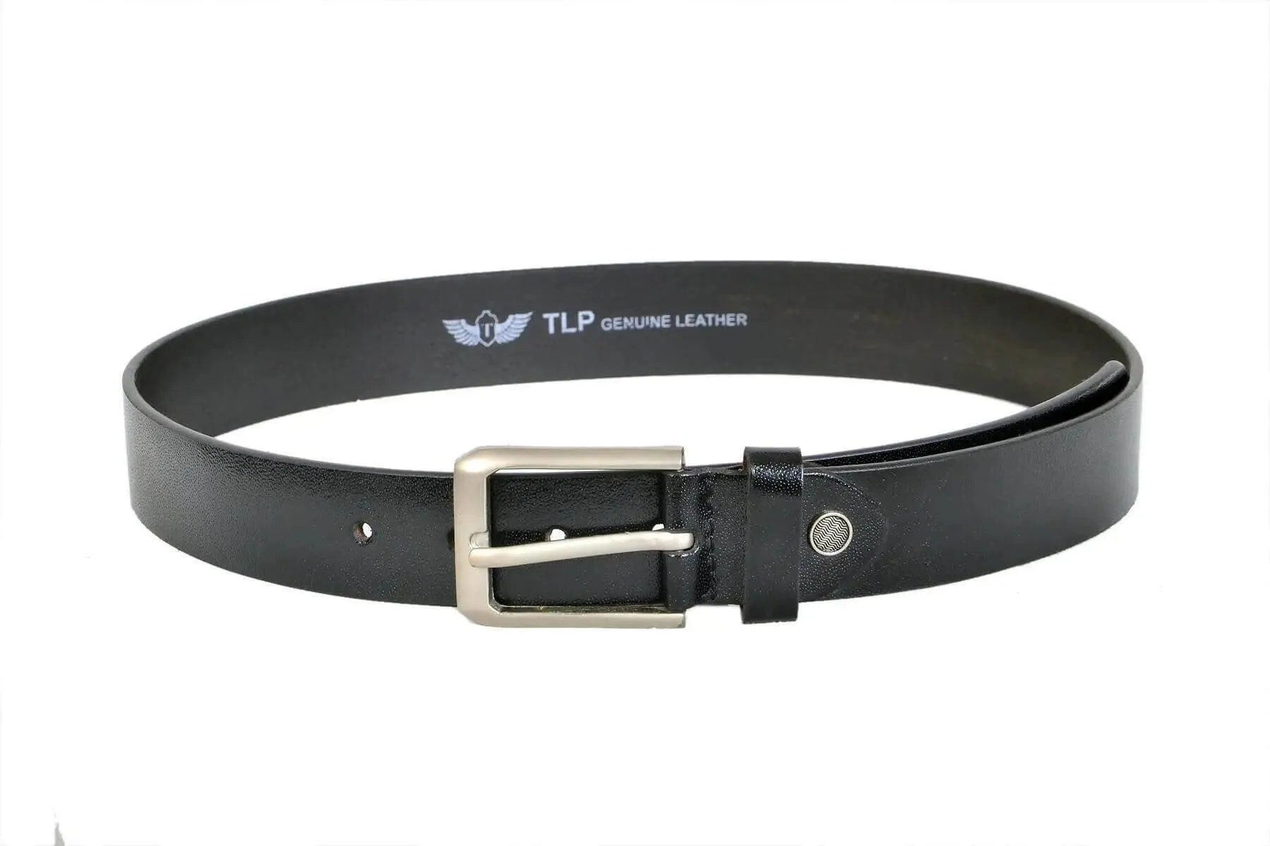 TLP Leather Belt for Men Colour - Black (SKU BELT-10005)