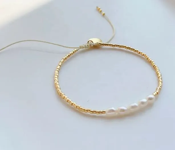 TORINA - 18K Gold Delica Pearl Accent Bracelet