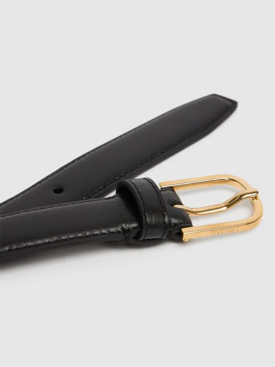 Toteme   Slim palmellata leather belt 