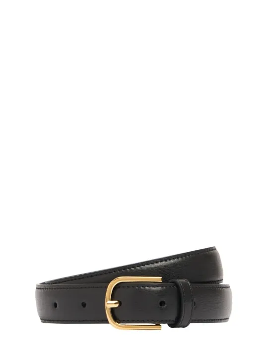 Toteme   Slim palmellata leather belt 