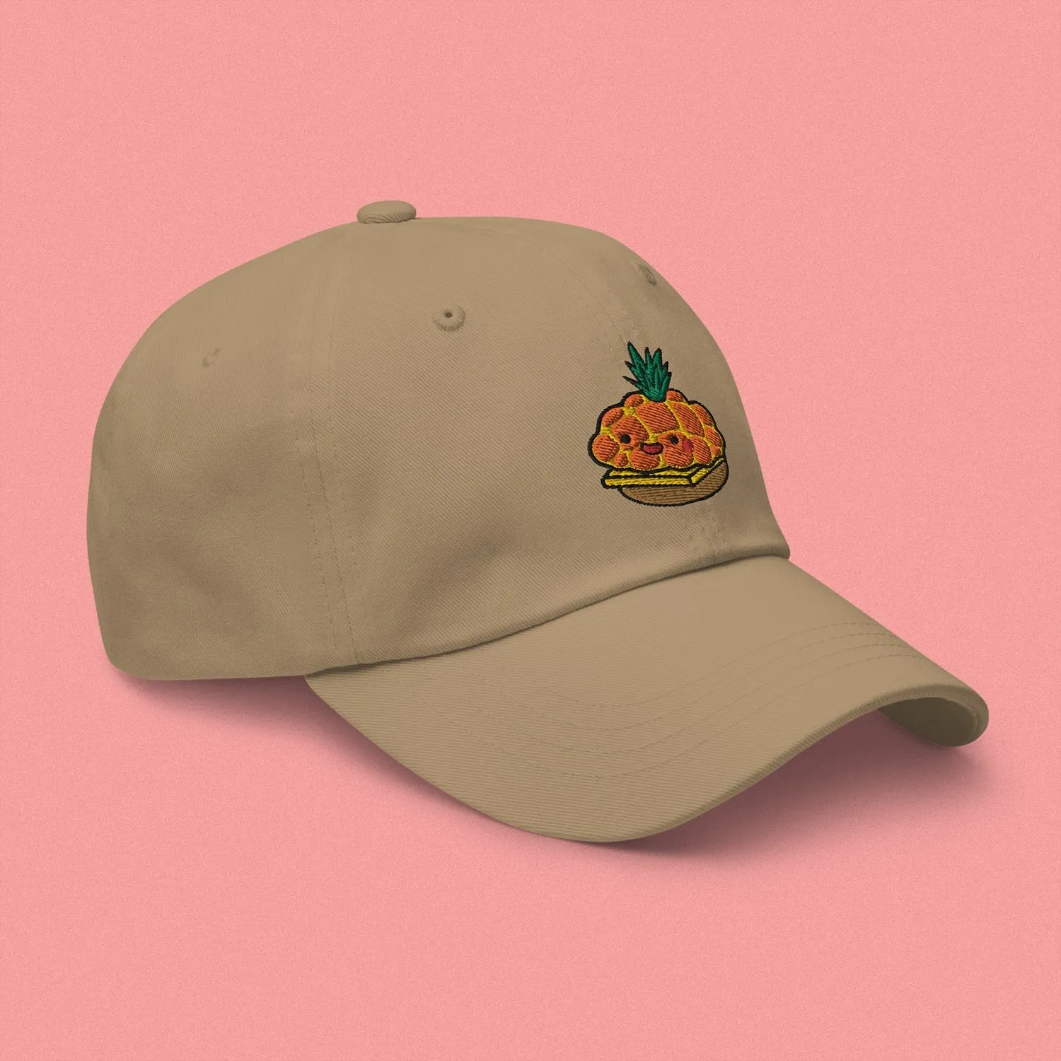 Tropical Pineapple Bun Embroidered Cap