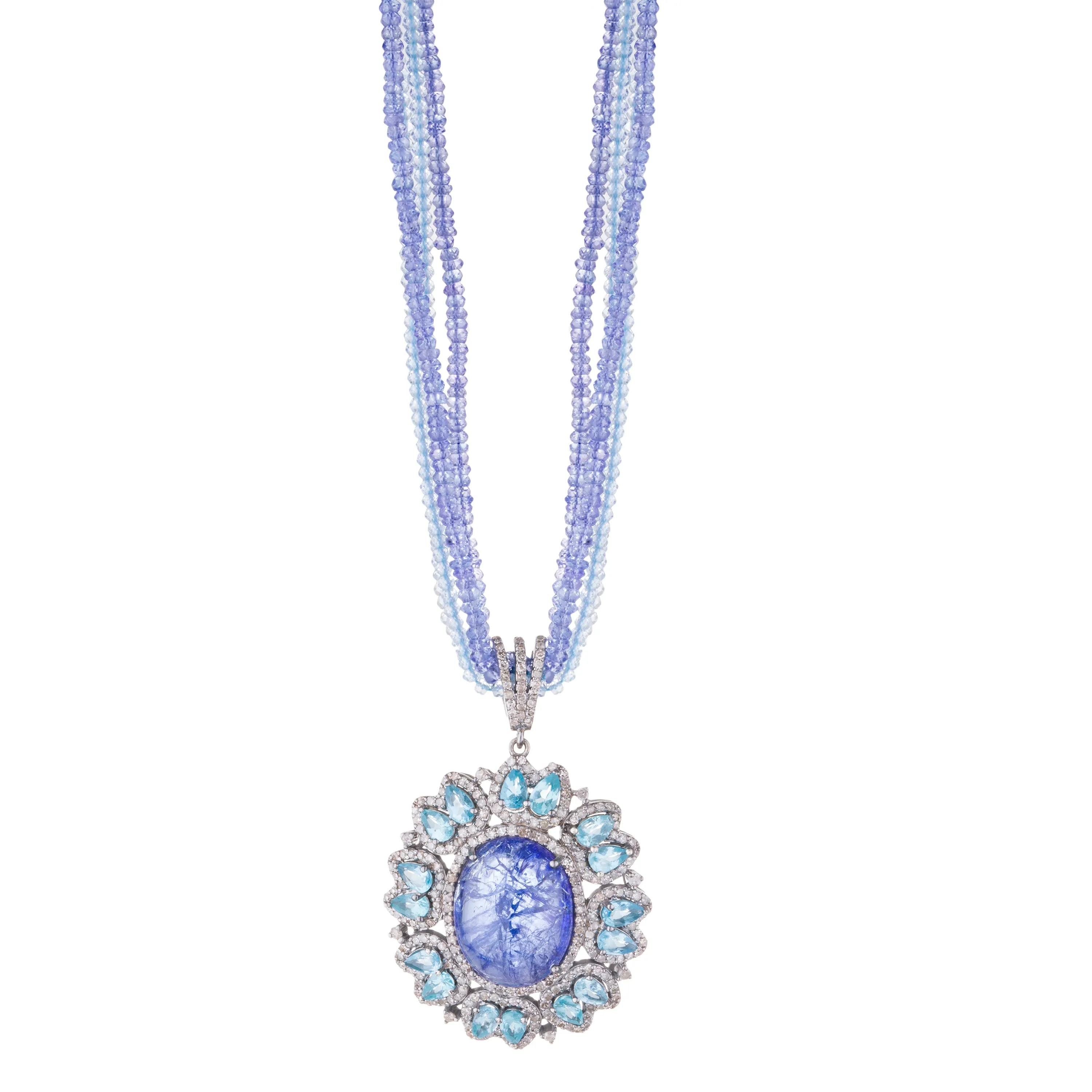 Velu Tanzanite and Blue Topaz Necklace