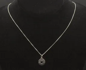 Vintage Sterling Silver "Believe" Pendant on Sterling Silver Italian Chain Necklace - 18.5"