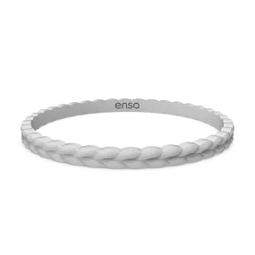 Weave Stackable Silicone Bracelet - Misty Grey