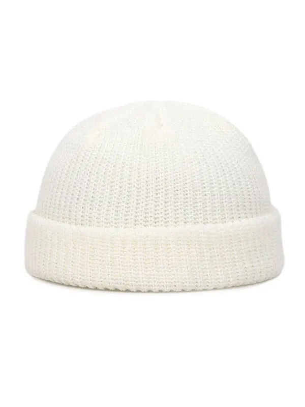 White Knitted Beanie