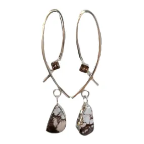 Wild Horse Turquoise & Smokey Quartz Earrings