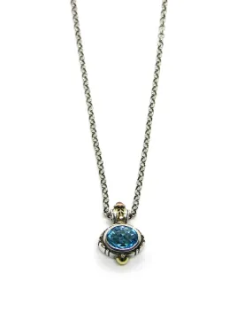 William Schraft Blue Topaz Necklace