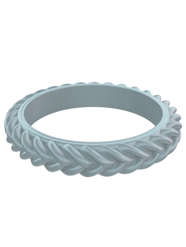 Women's Stackable Braid Silicone Ring