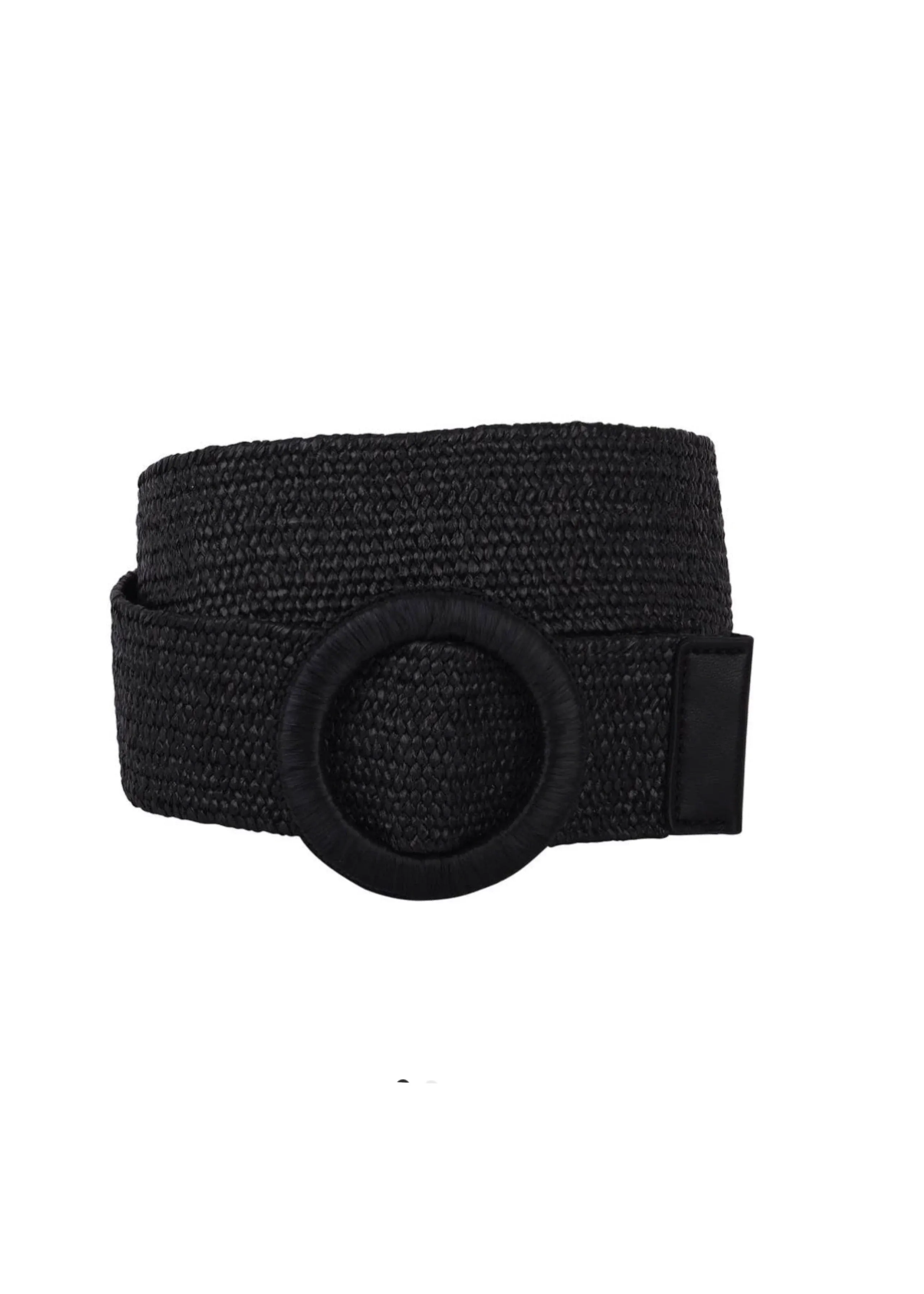 Woven Raffia Stretch Belt