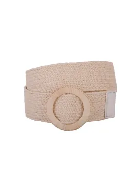 Woven Raffia Stretch Belt