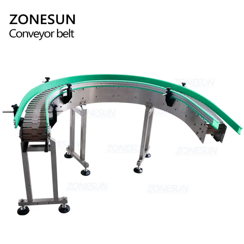 ZONESUN ZS-CBU150 Automation 90 Degree Turning Conveyor Turn Corner Curved Camber Conveying Belt